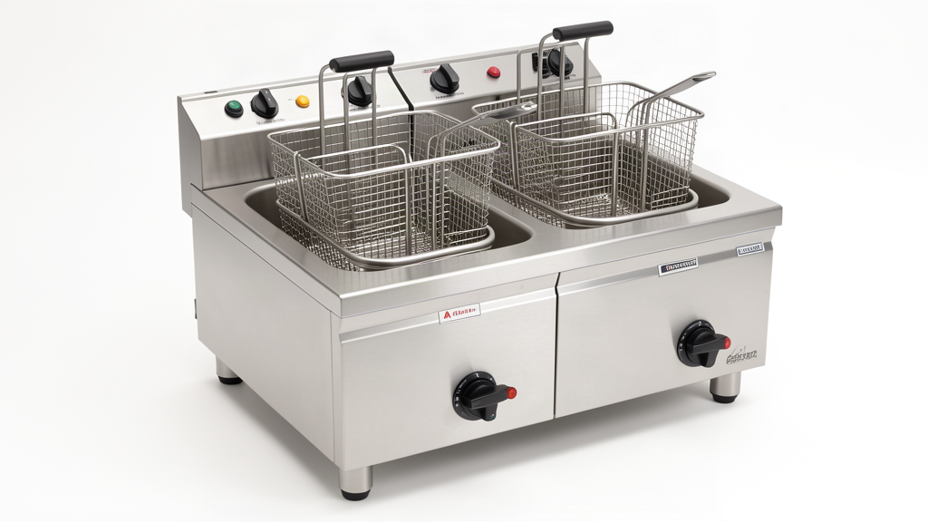 Twin deep fryers (SS, thermostatic)