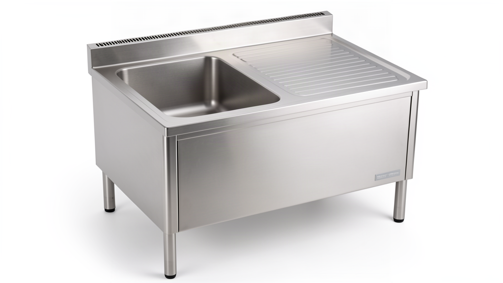 SS sink units (2-comp + drainboard)